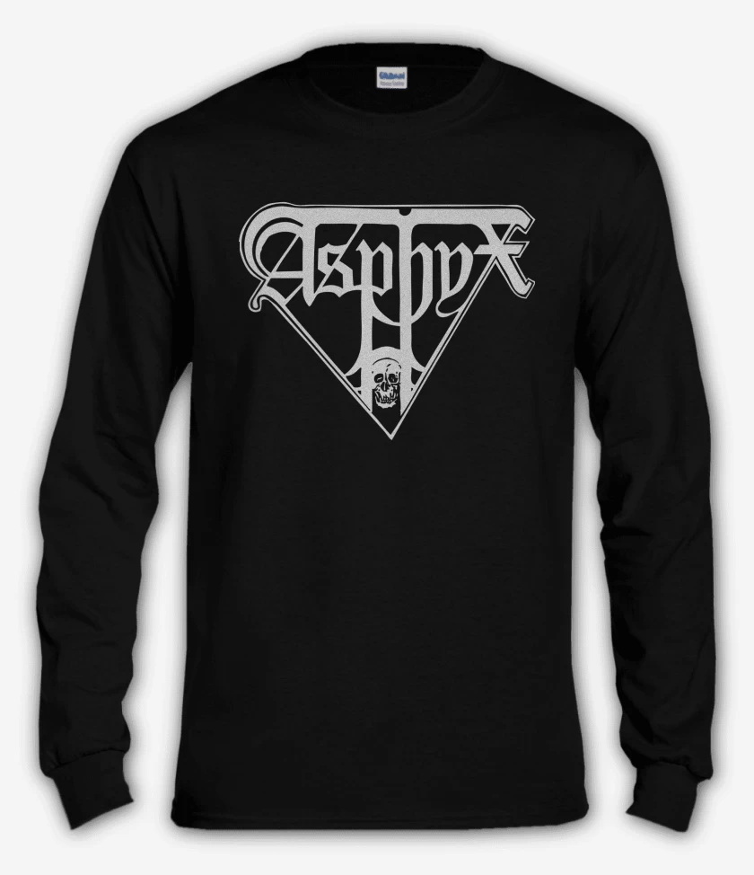 Polera manga larga Negro de Asphyx Logo