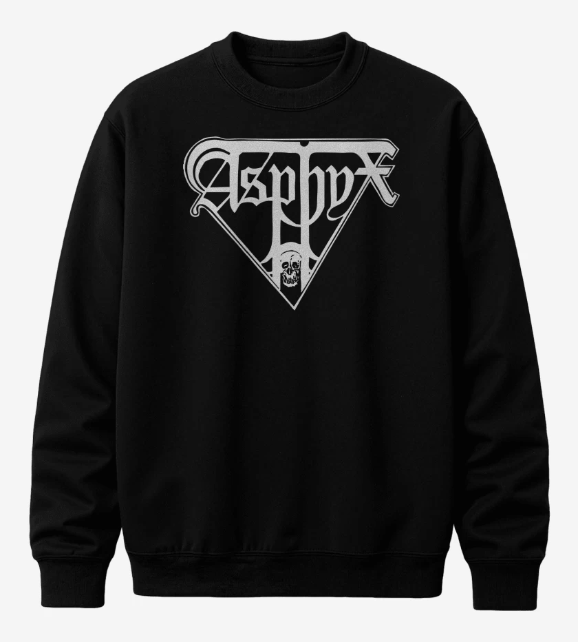 Poleron polo Negro de Asphyx Logo
