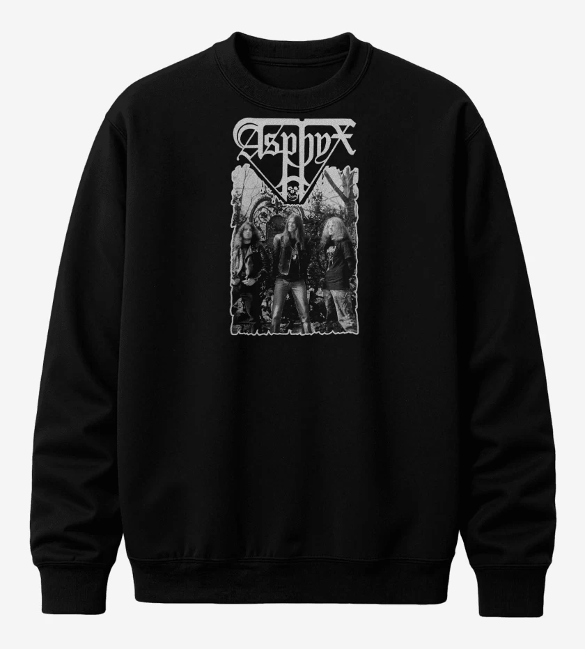 Poleron polo Negro de Asphyx Band