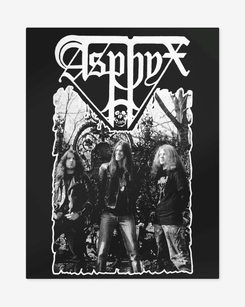 Print metalico Negro de Asphyx Band