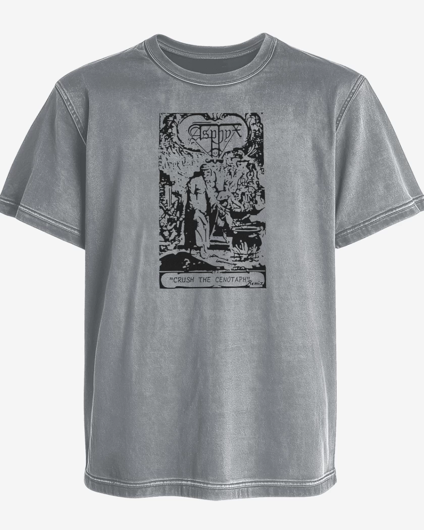 Polera desgastada Gris Melange de Asphyx Crush 