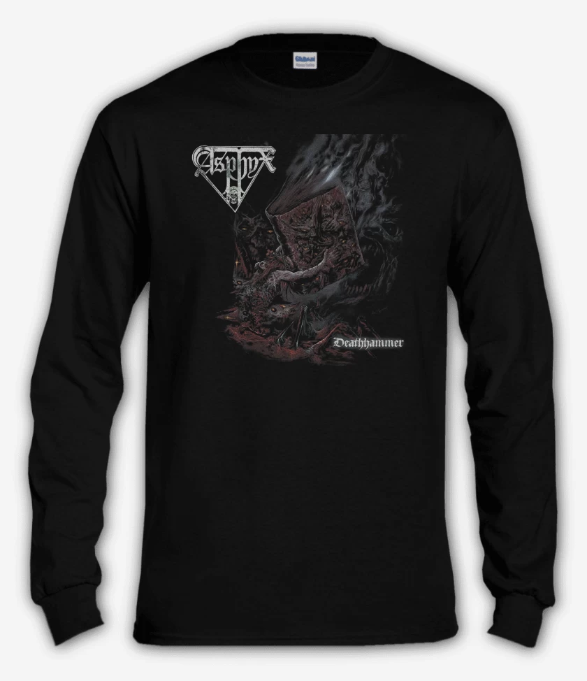 Polera manga larga Negro de Asphyx Deathhammer
