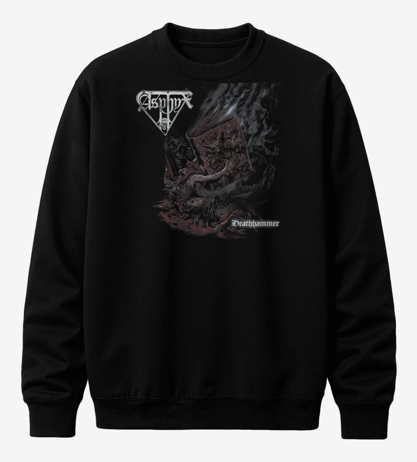Poleron polo Negro de Asphyx Deathhammer