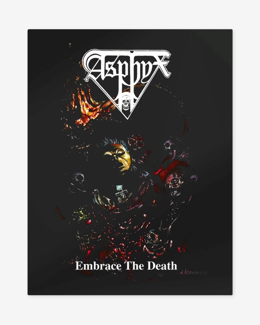 Print metalico Negro de Asphyx Embrace