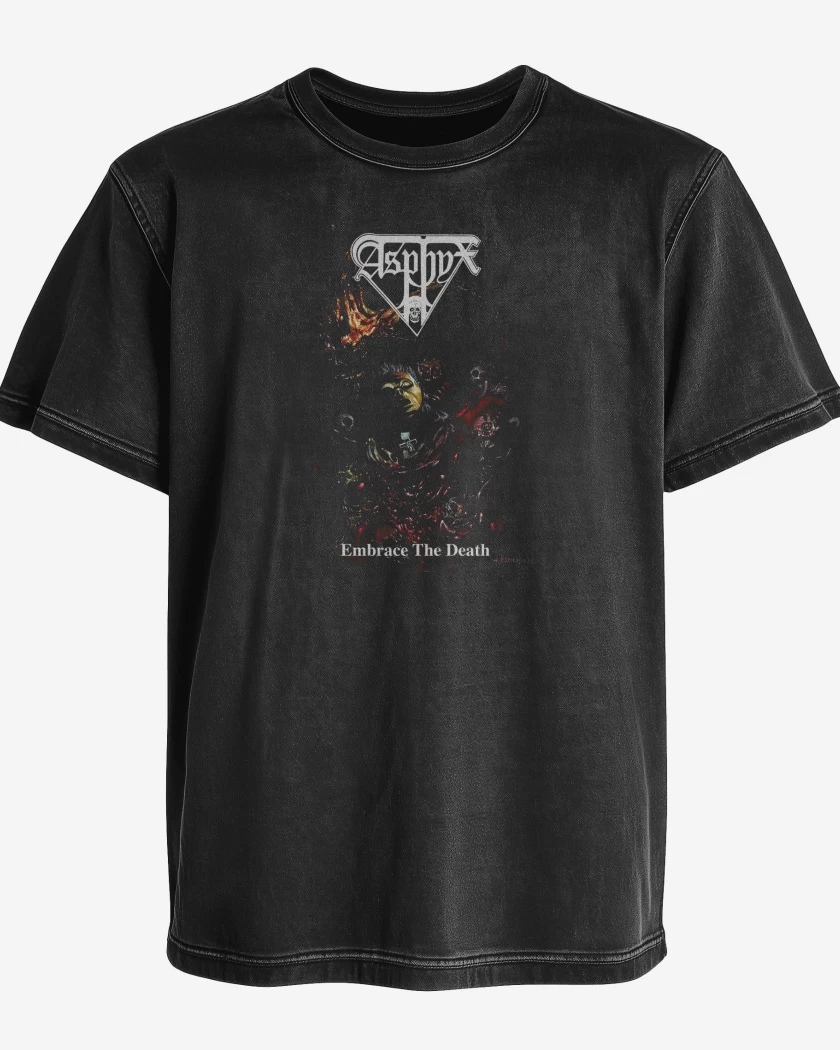 Polera desgastada Negro de Asphyx Embrace