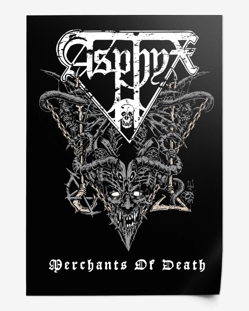 Print Asphyx Merchants of Death
