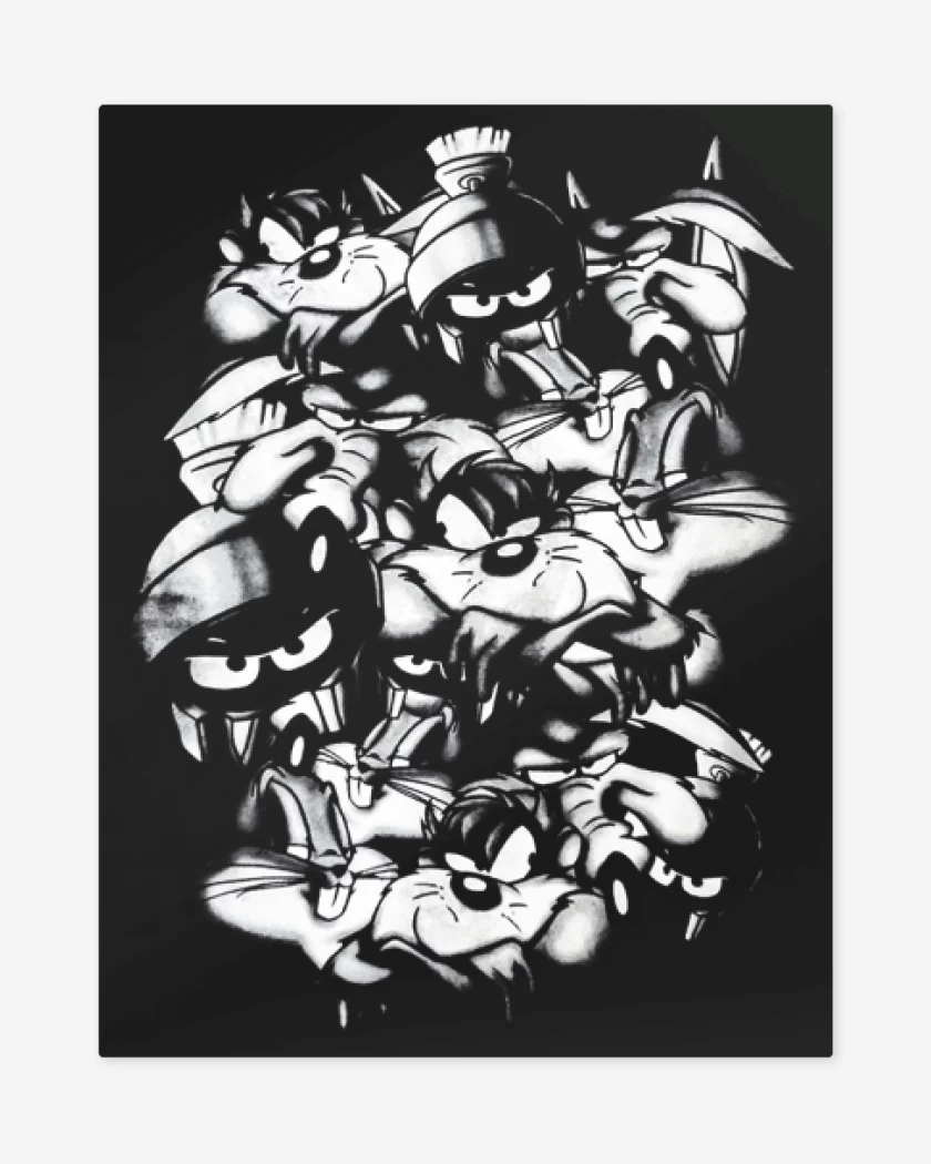 Print metalico Negro de Looney