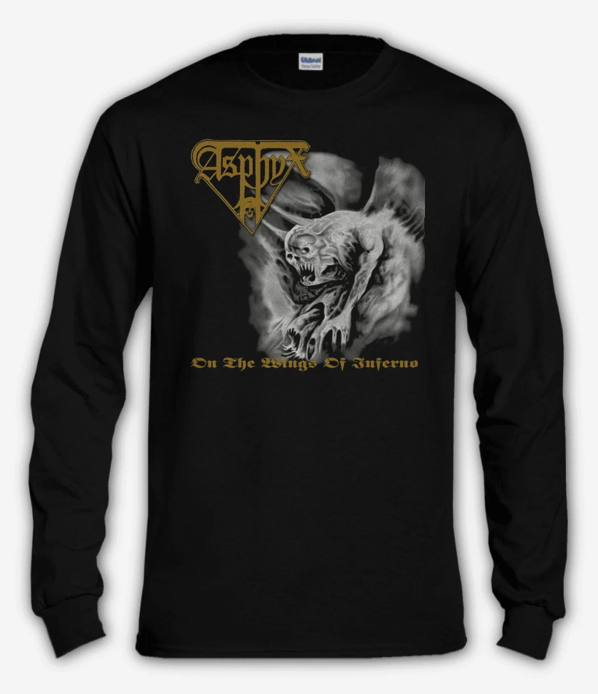 Polera manga larga Negro de Asphyx On the Wings
