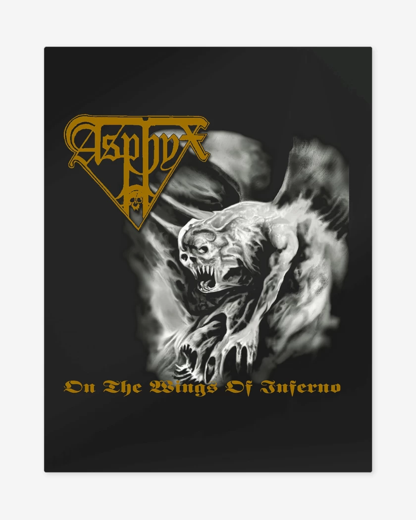 Print metalico Negro de Asphyx On the Wings