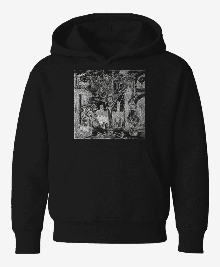 Poleron de niño Negro de Asphyx Abomitaion Echoes
