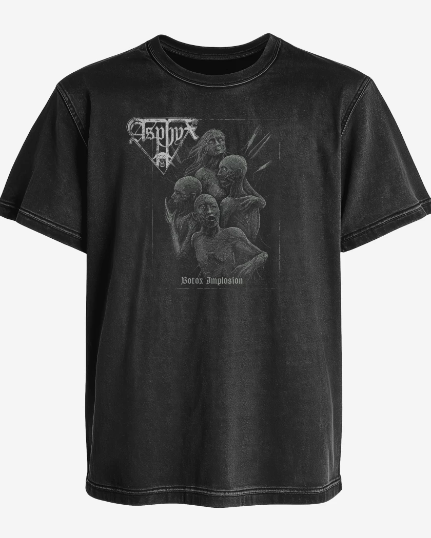 Polera desgastada Negro de Asphyx Botox Implosion