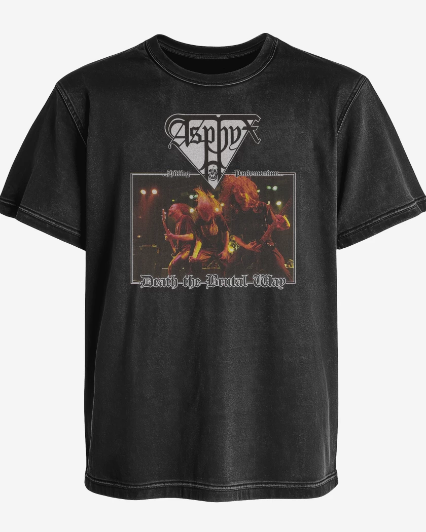 Polera desgastada Negro de Asphyx Death The Brutal