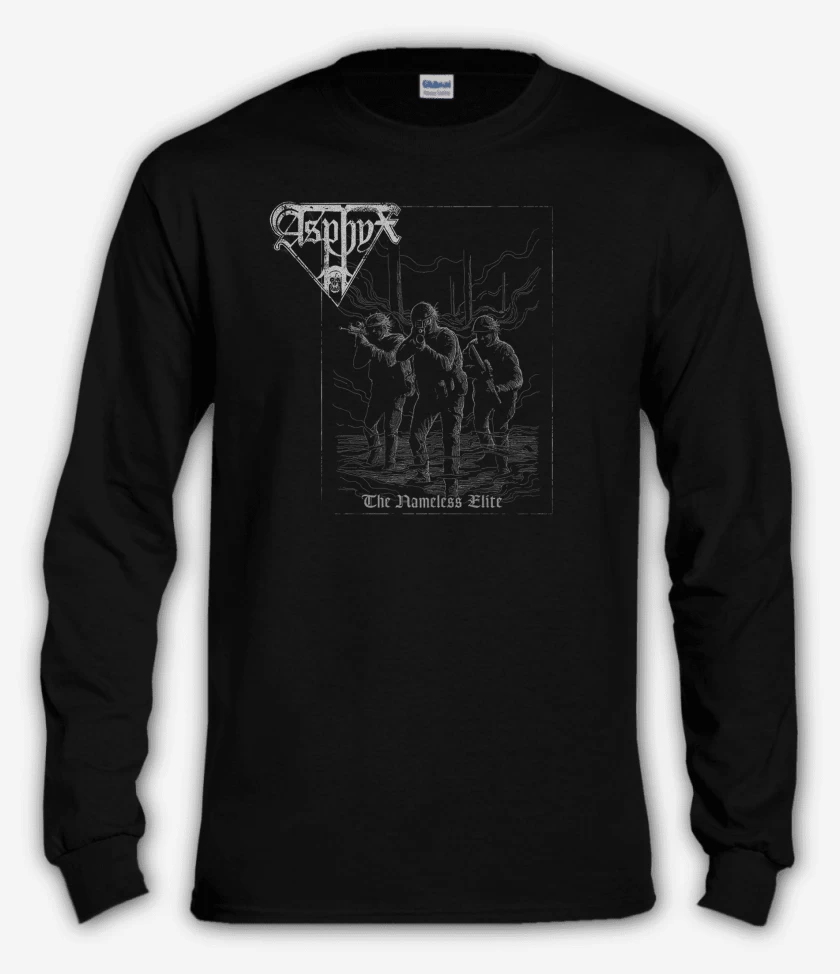 Polera manga larga Negro de Asphyx The Nameless Elite