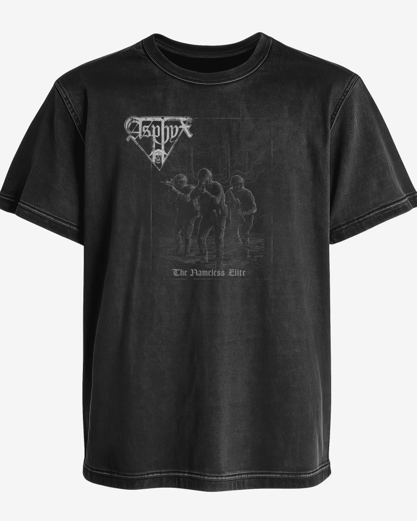 Polera desgastada Negro de Asphyx The Nameless Elite
