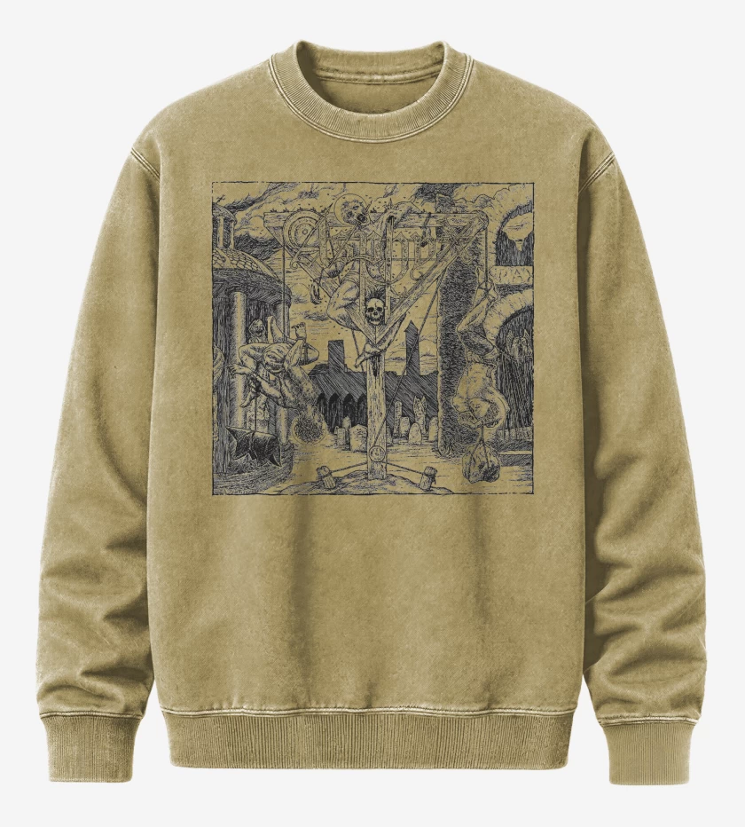 Poleron Polo Acid Wash Beige de Asphyx Abomination