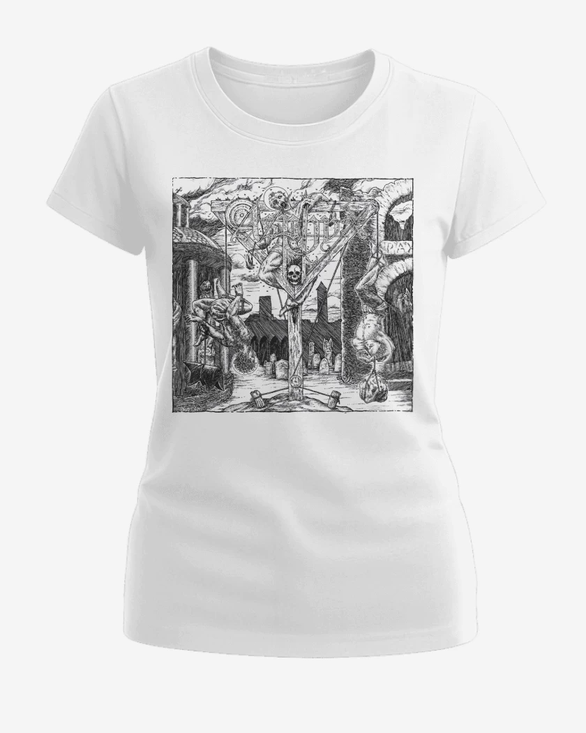 Polera de Mujer Blanco de Asphyx Abomination