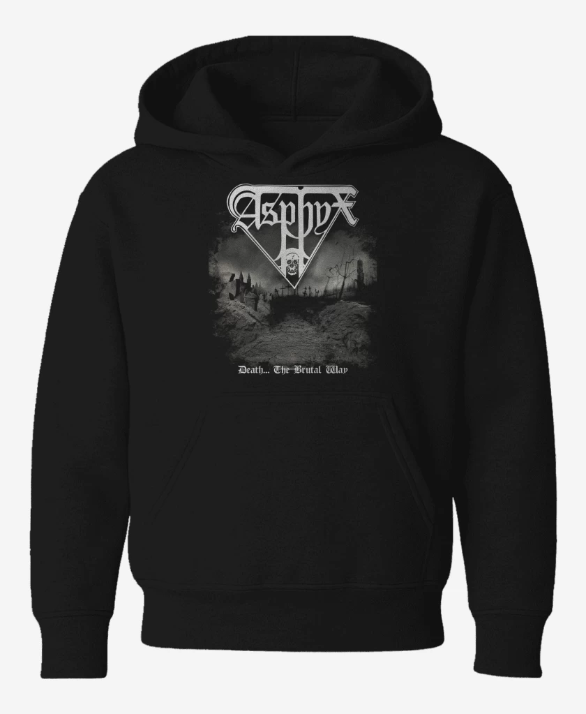 Poleron de niño Negro de Asphyx Death The Brutal Way