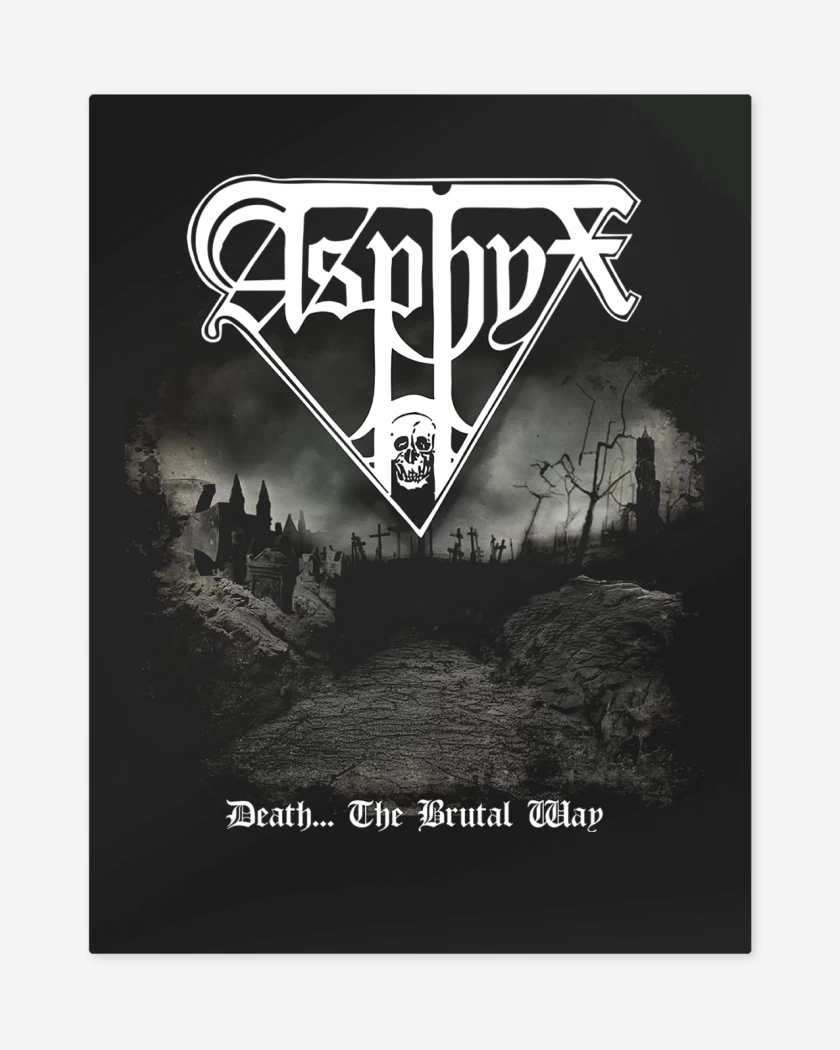 Print metalico Negro de Asphyx Death The Brutal Way