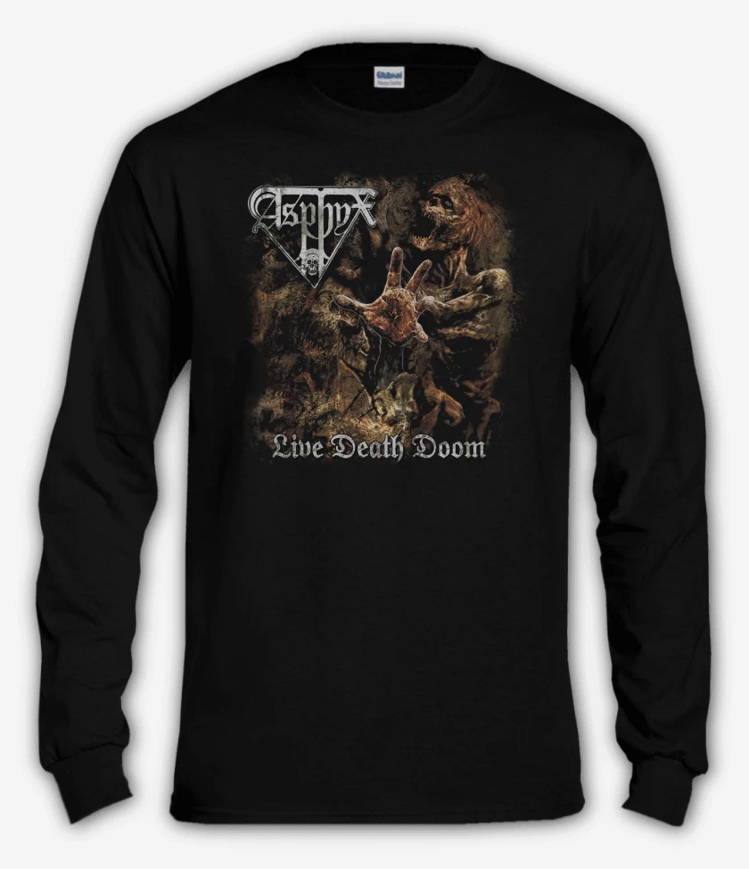 Polera manga larga Negro de Asphyx Live Death Doom