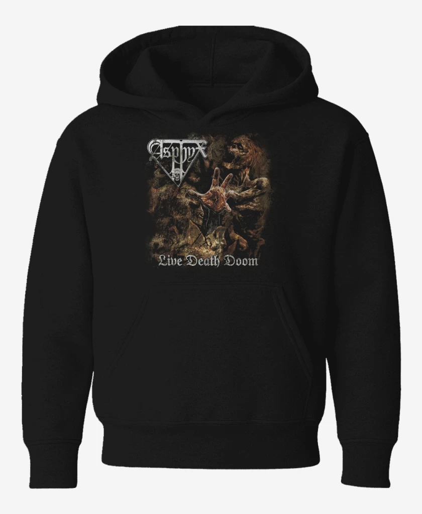 Poleron de niño Negro de Asphyx Live Death Doom