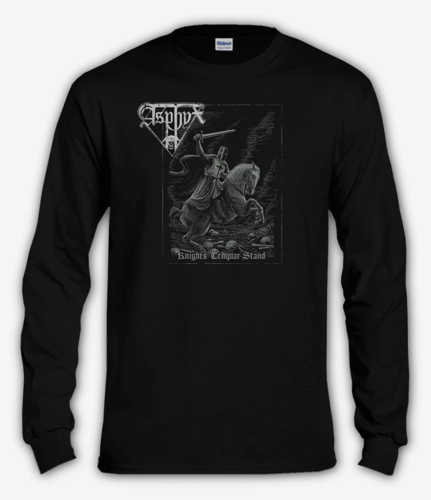 Polera manga larga Negro de Asphyx Knights Templar Stand