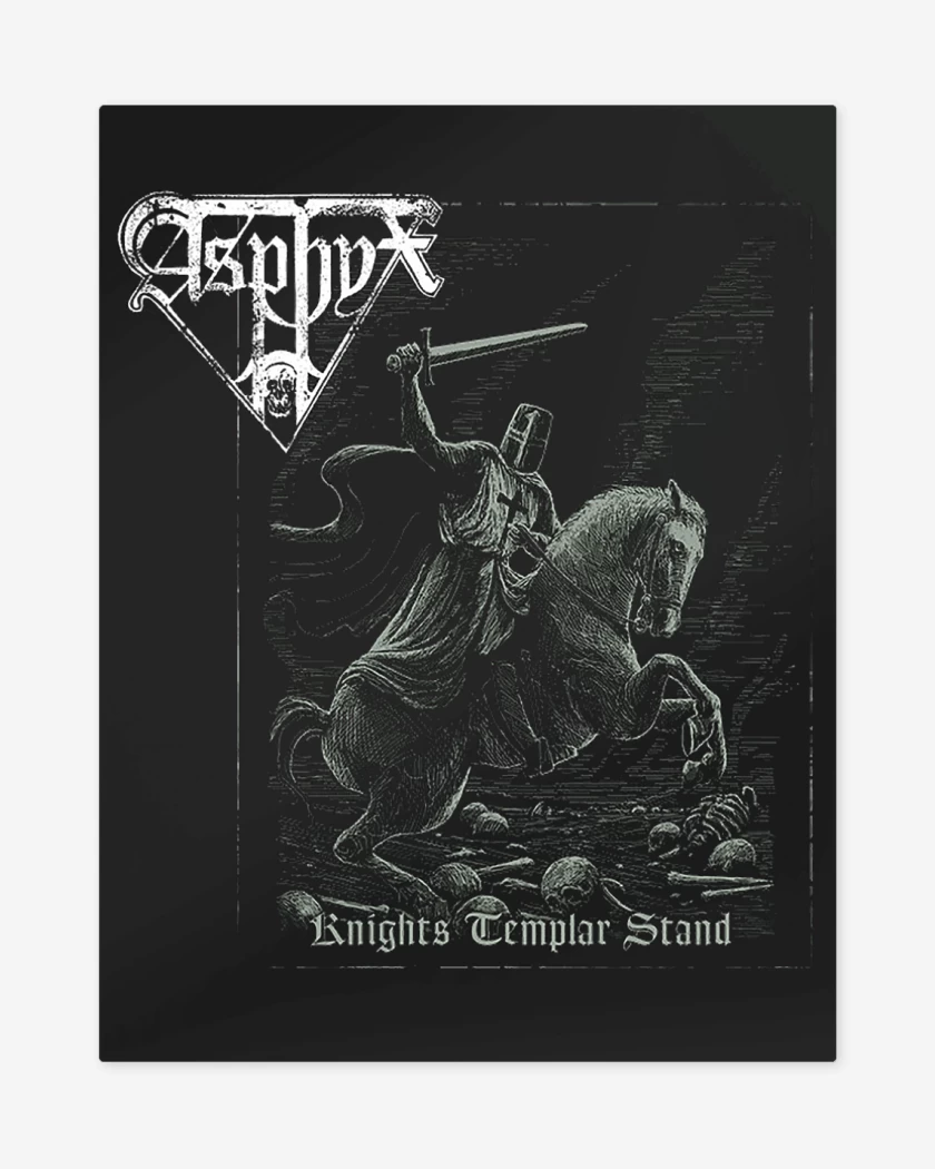 Print metalico Negro de Asphyx Knights Templar Stand