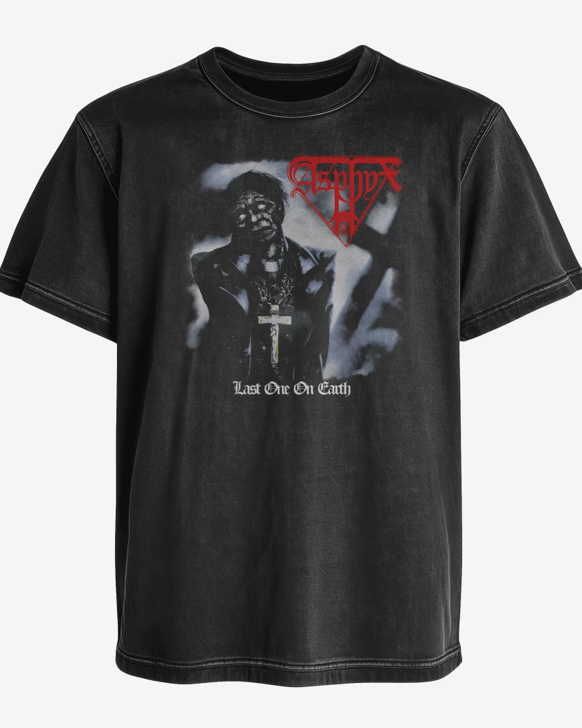 Polera desgastada Negro de Asphyx Last One on Earth