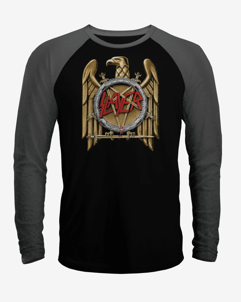 Polera Raglan Slayer Aguila Dorada