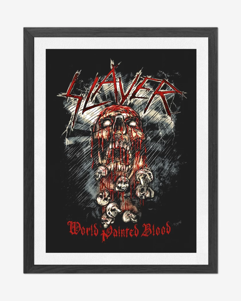 Cuadro decorativo Negro de Slayer World Painted Blood