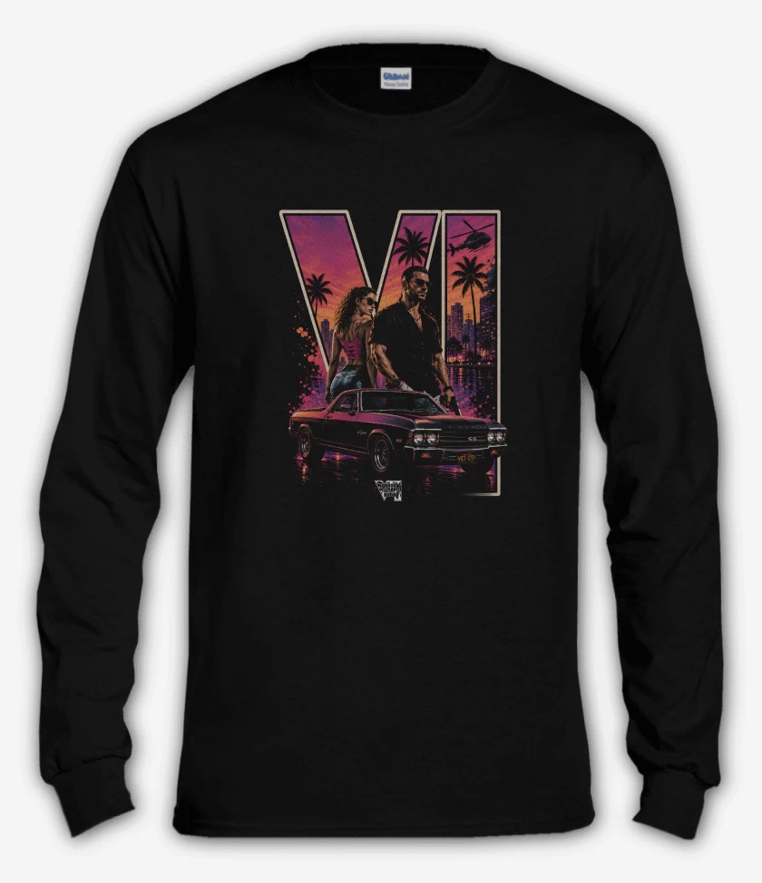 Polera manga larga Grand theft Auto VI