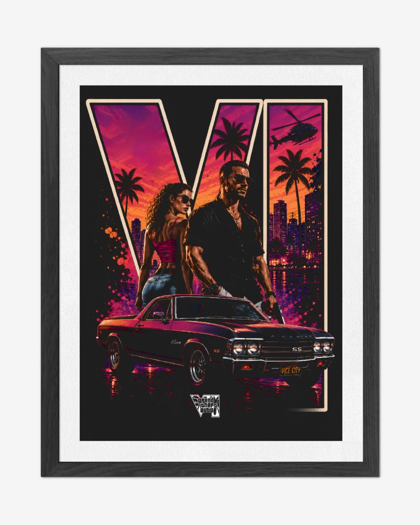 Cuadro decorativo Negro de Grand theft Auto VI