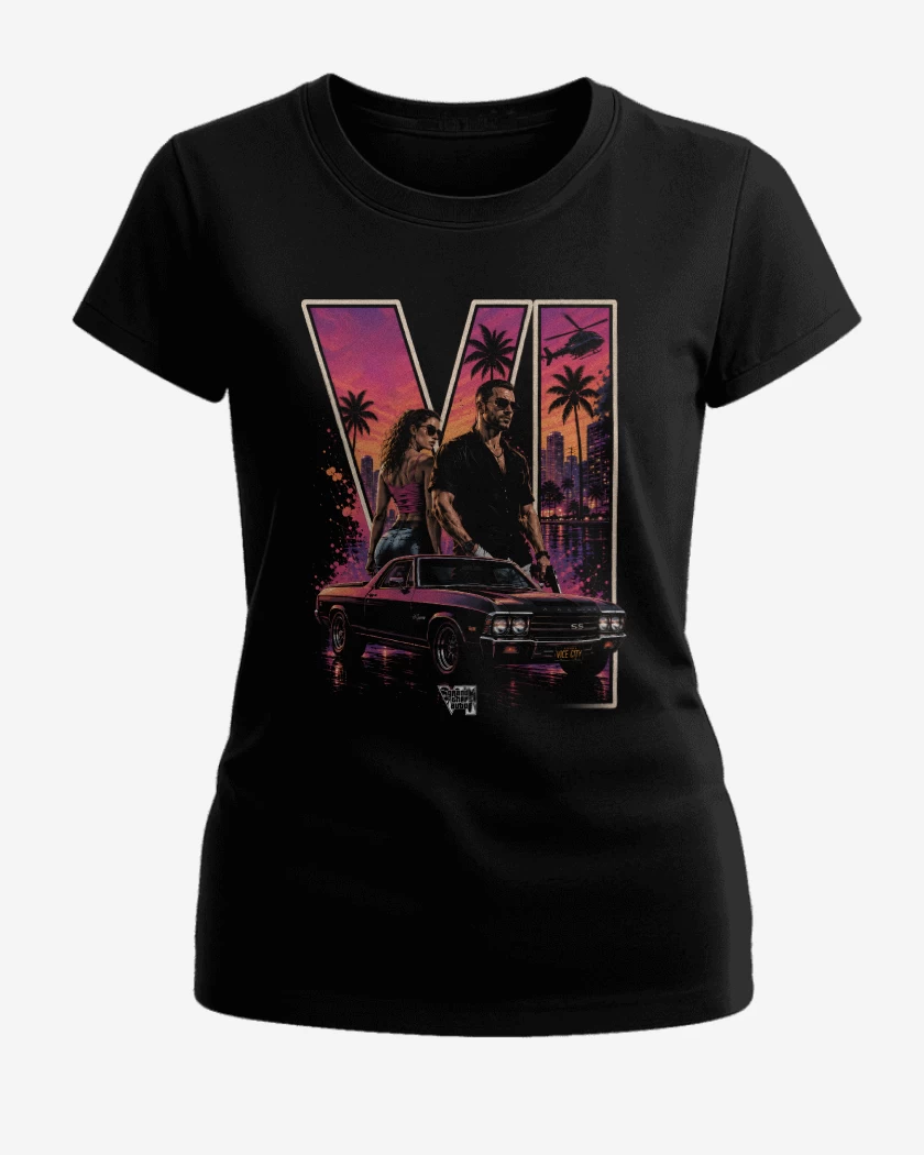 Polera de Mujer Negro de Grand theft Auto VI