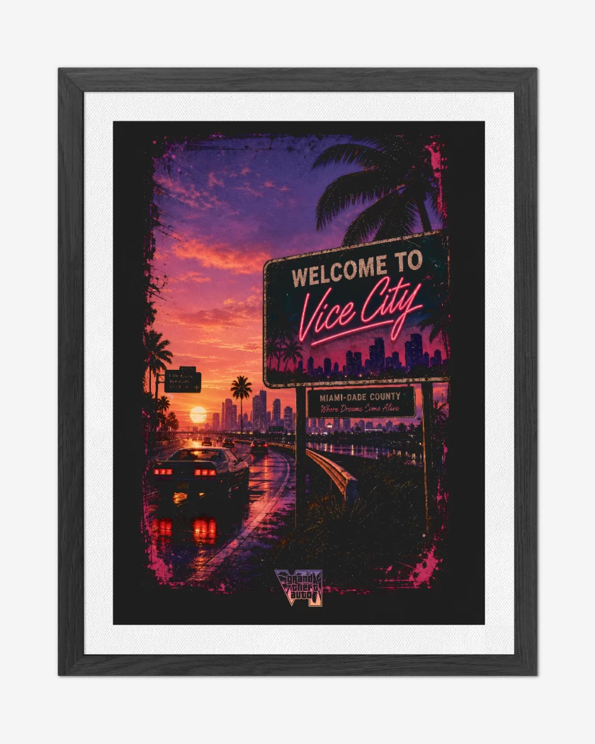 Cuadro decorativo Negro de Welcome to Vicy City