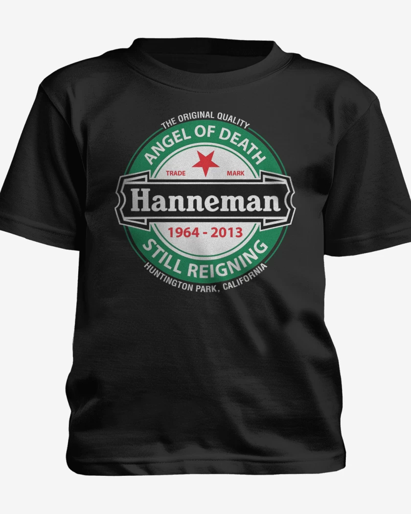 Polera de niño Negro de Slayer Angel Of Death Hanneman