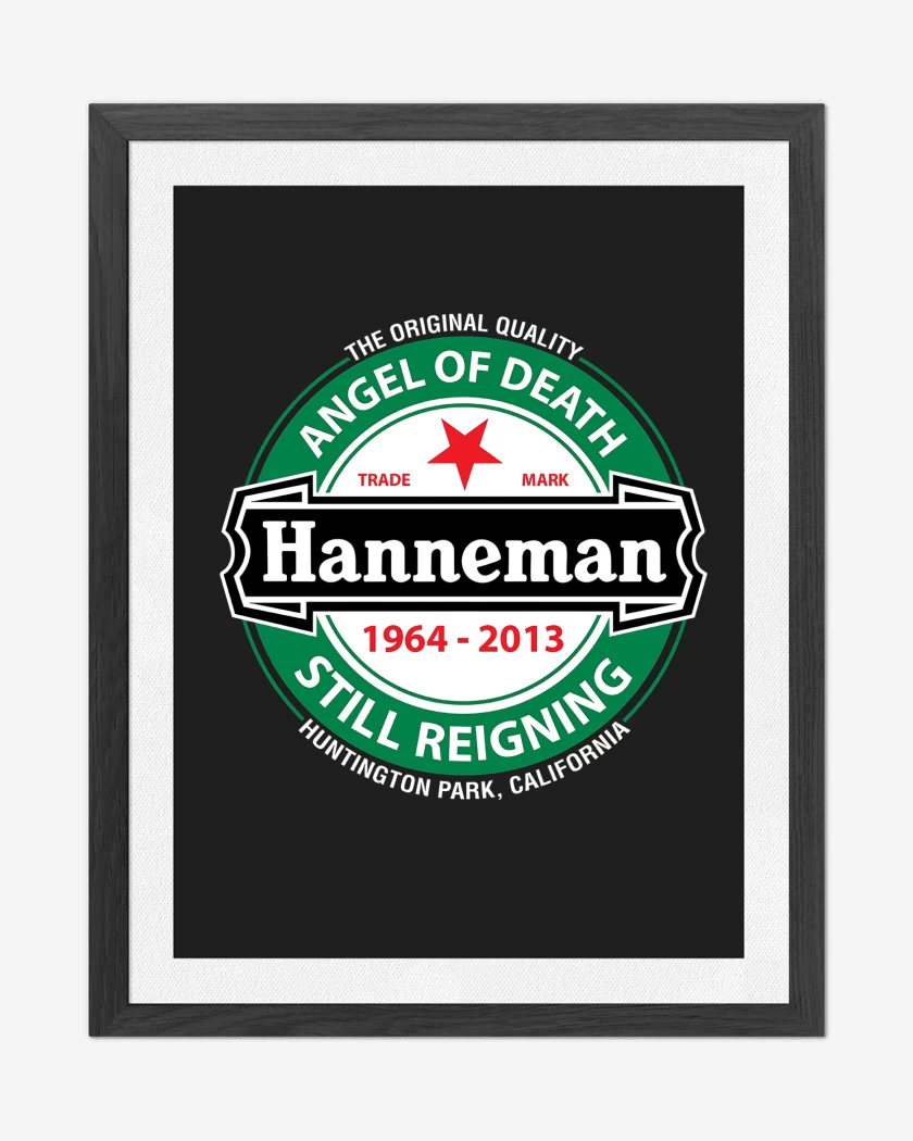 Cuadro decorativo Negro de Slayer Angel Of Death Hanneman