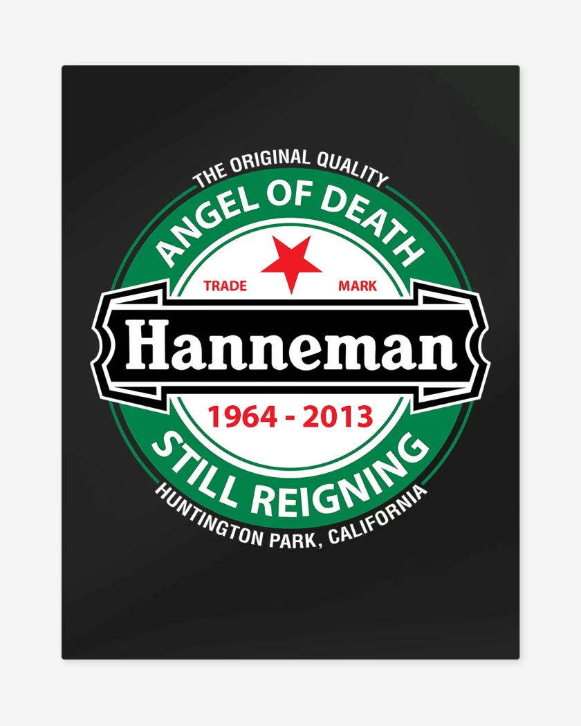 Print metalico Negro de Slayer Angel Of Death Hanneman