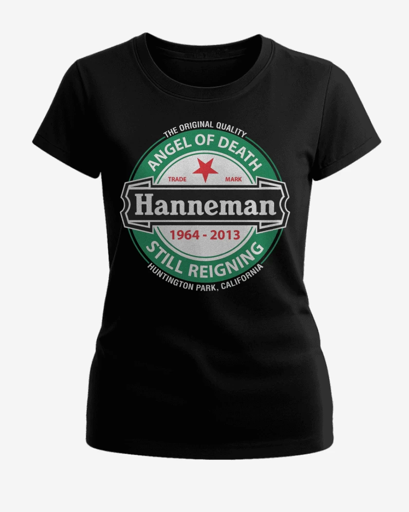 Polera de Mujer Negro de Slayer Angel Of Death Hanneman