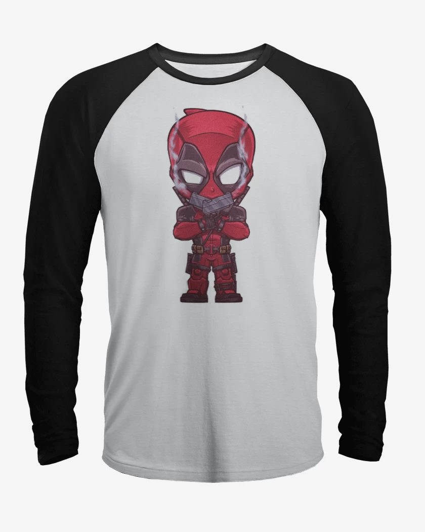Polera Raglan Blanco / Negro de Poolcito
