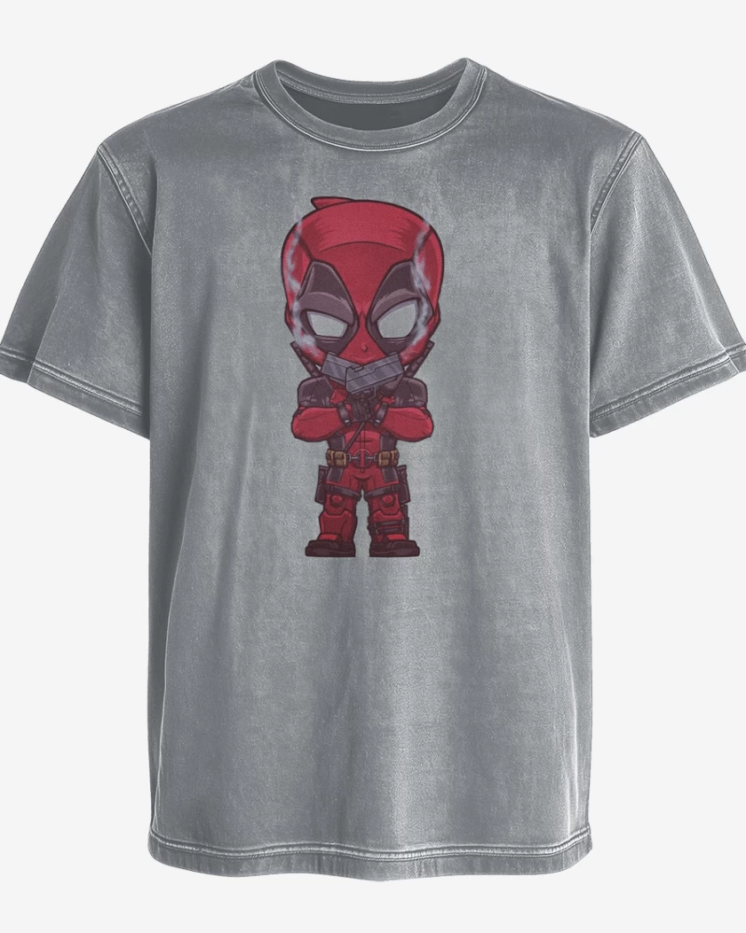 Polera desgastada Gris Melange de Poolcito