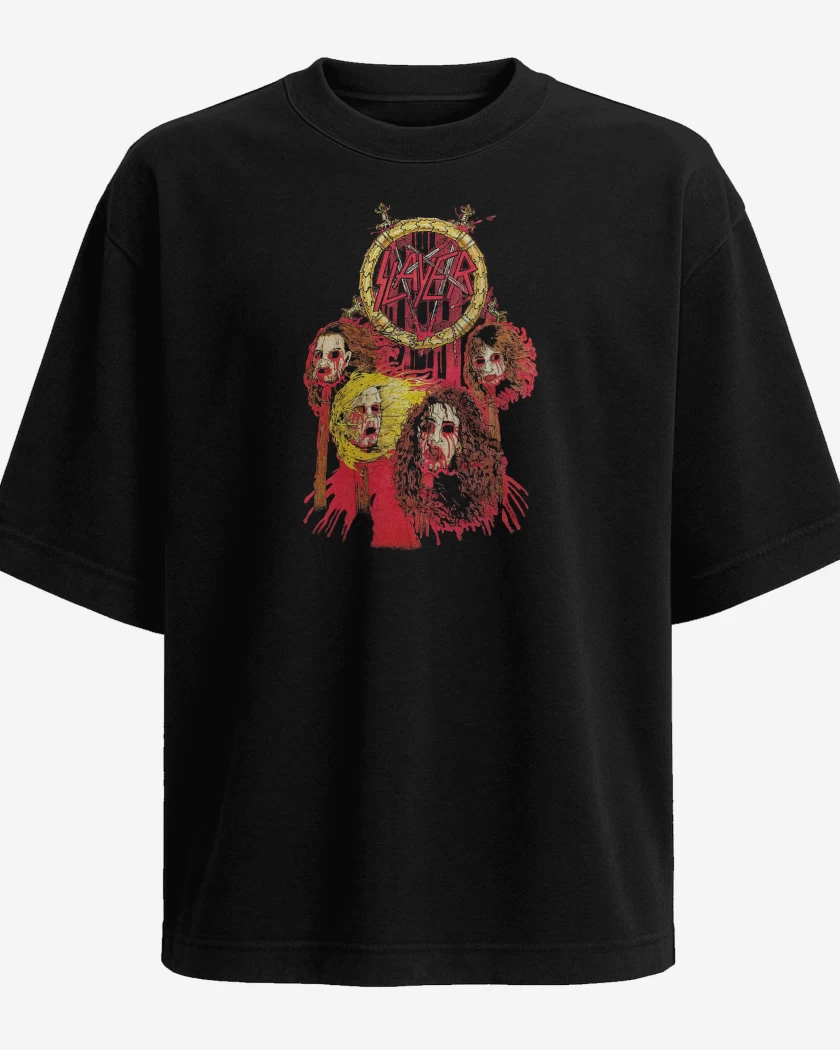 Polera Oversize Slayer Band Heads