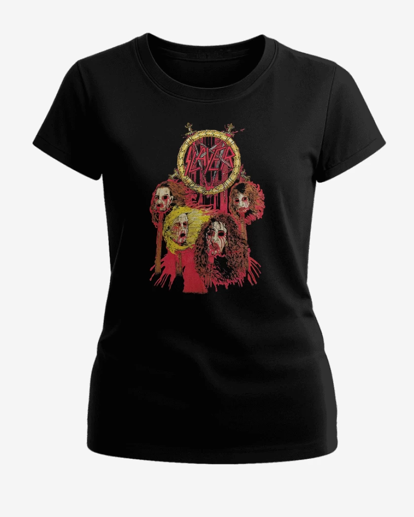 Polera de Mujer Negro de Slayer Band Heads