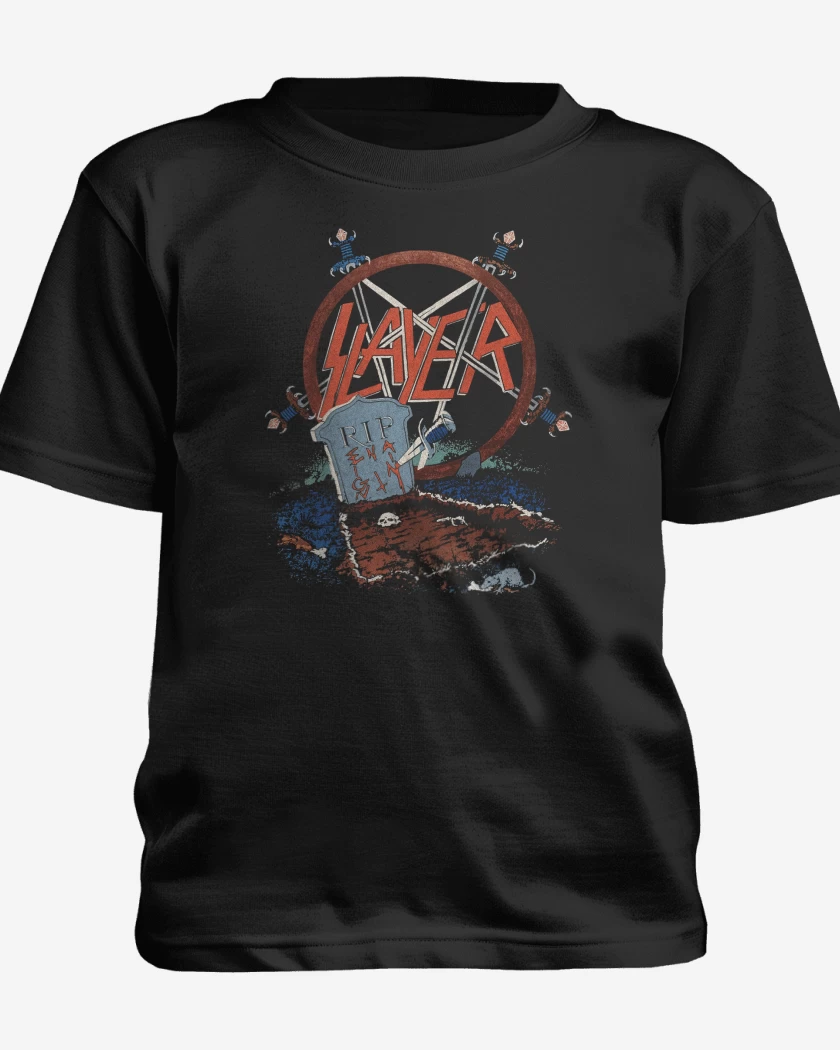 Polera de niño Negro de Slayer Rest in Pain