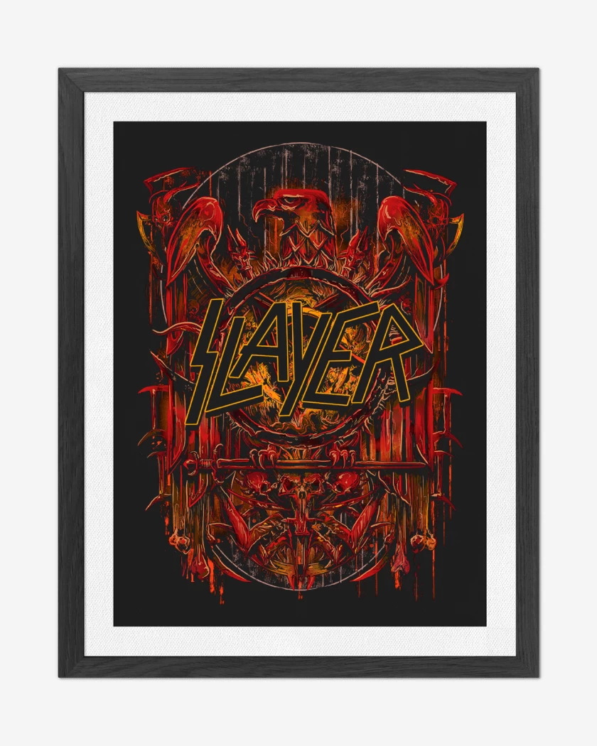 Cuadro decorativo Negro de Slayer Aguila Roja
