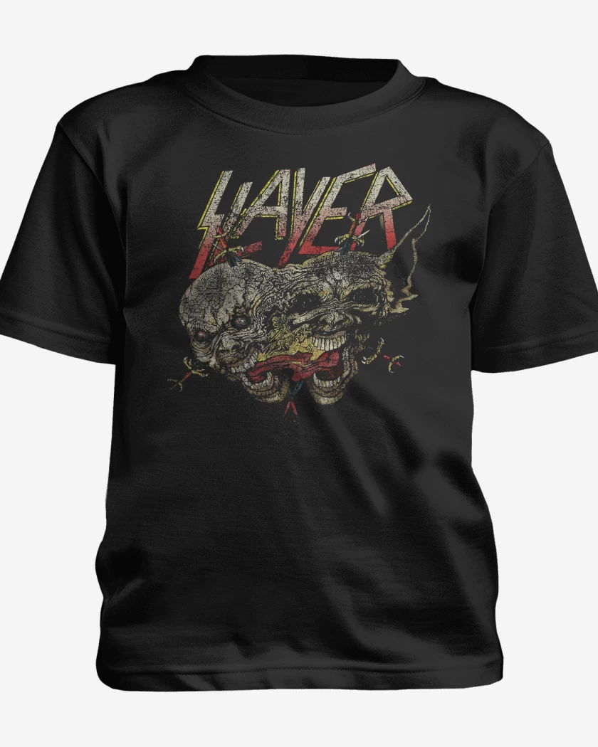 Polera de niño Negro de Slayer Two Faced 