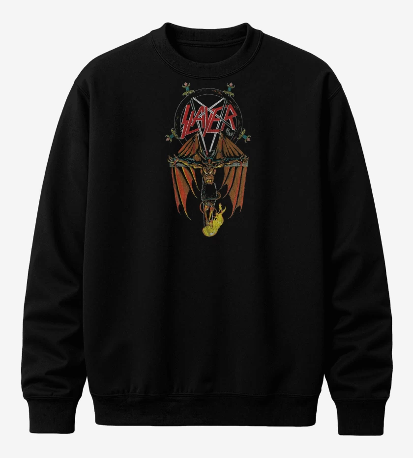 Poleron polo Negro de Slayer Cross