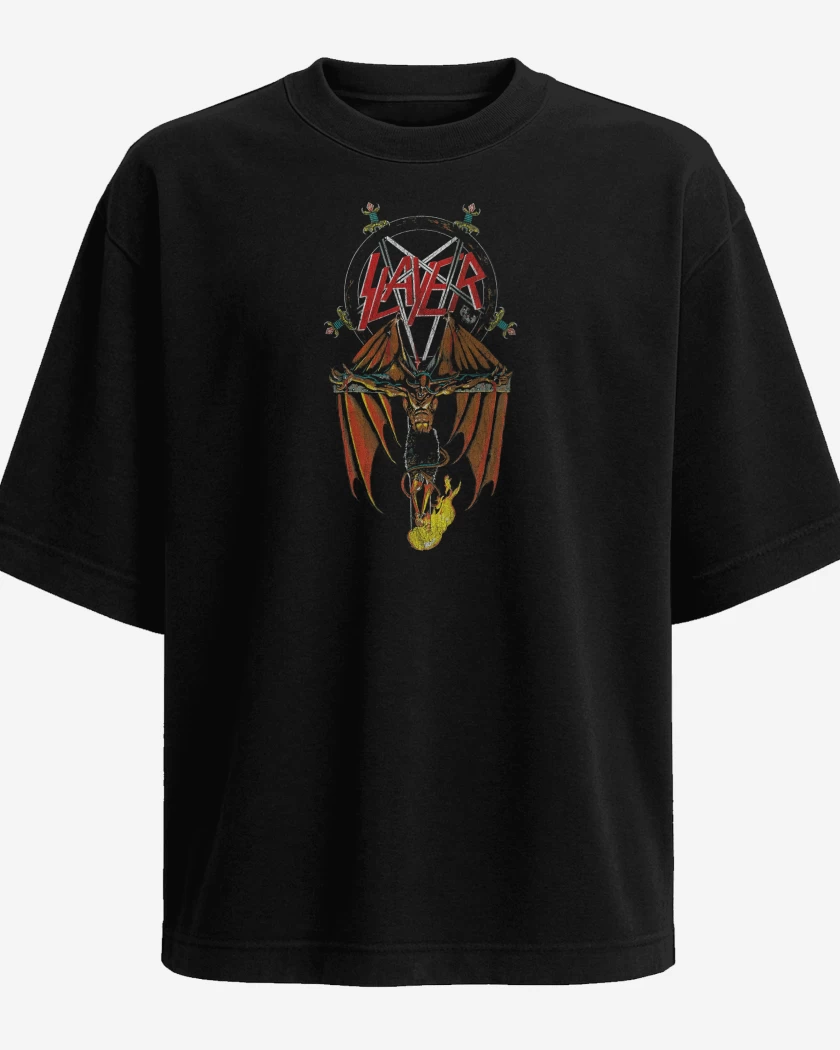Polera Oversize Slayer Cross