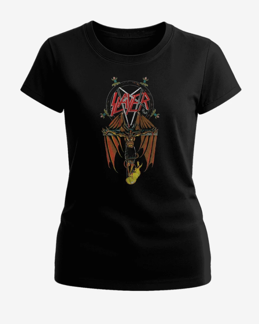 Polera de Mujer Negro de Slayer Cross