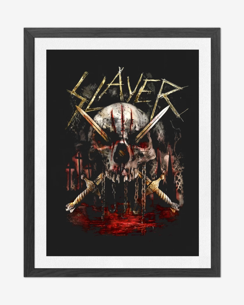 Cuadro decorativo Negro de Slayer Calavera 