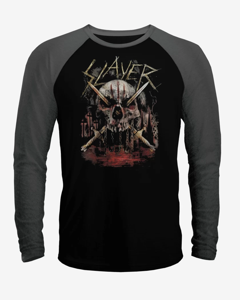 Polera Raglan Slayer Calavera 