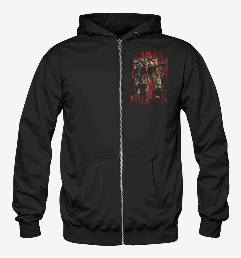 Poleron Canguro con cierre Negro de Slayer Reign